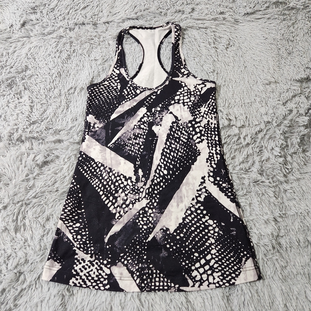 Lululemon Black and White Racerback Tank Top